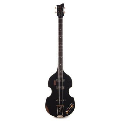 Hofner H500/1-61RLC Cavern Violin Bass Guitar Black Antique Relic Bass Guitars / 4-String