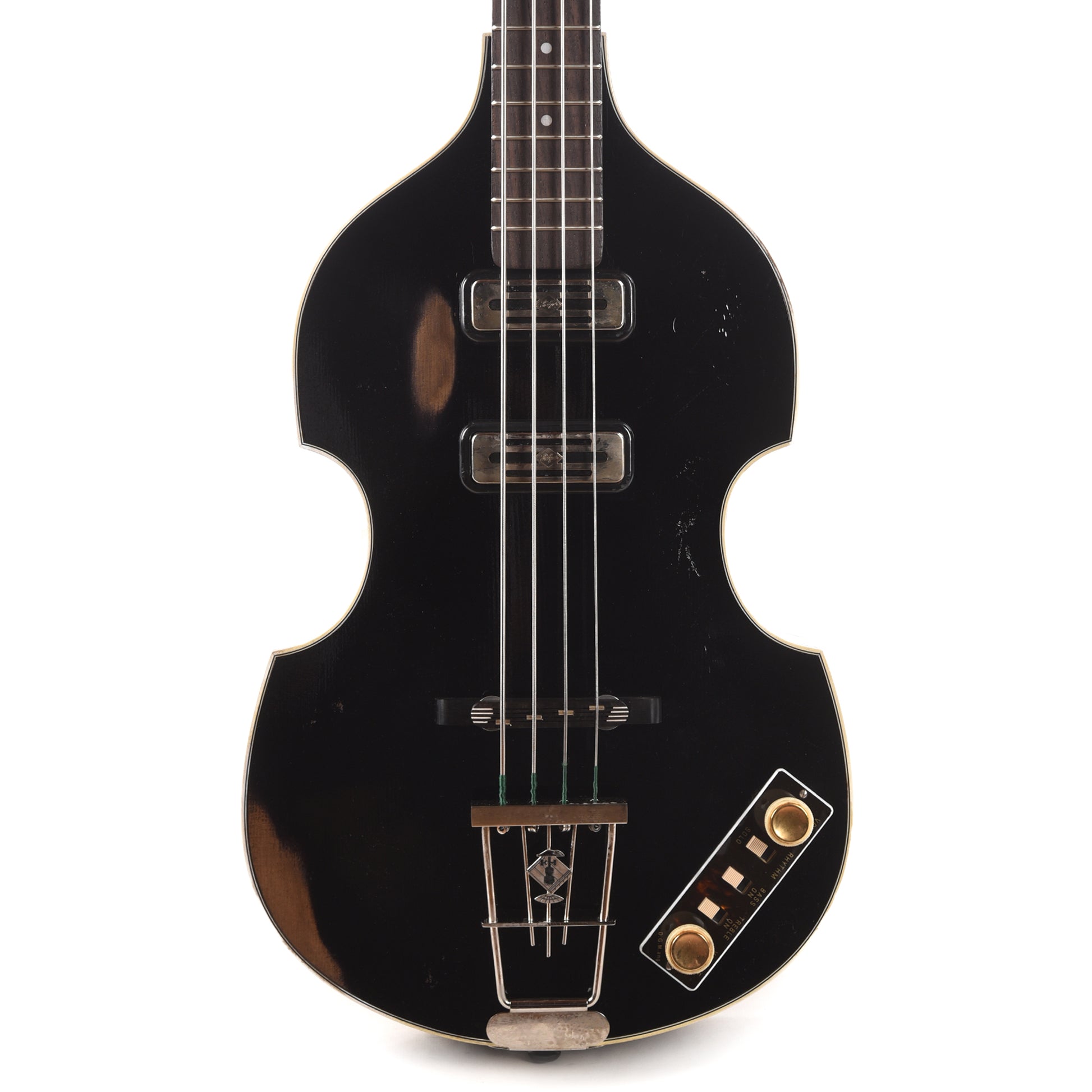 Hofner H500/1-61RLC Cavern Violin Bass Guitar Black Antique Relic Bass Guitars / 4-String
