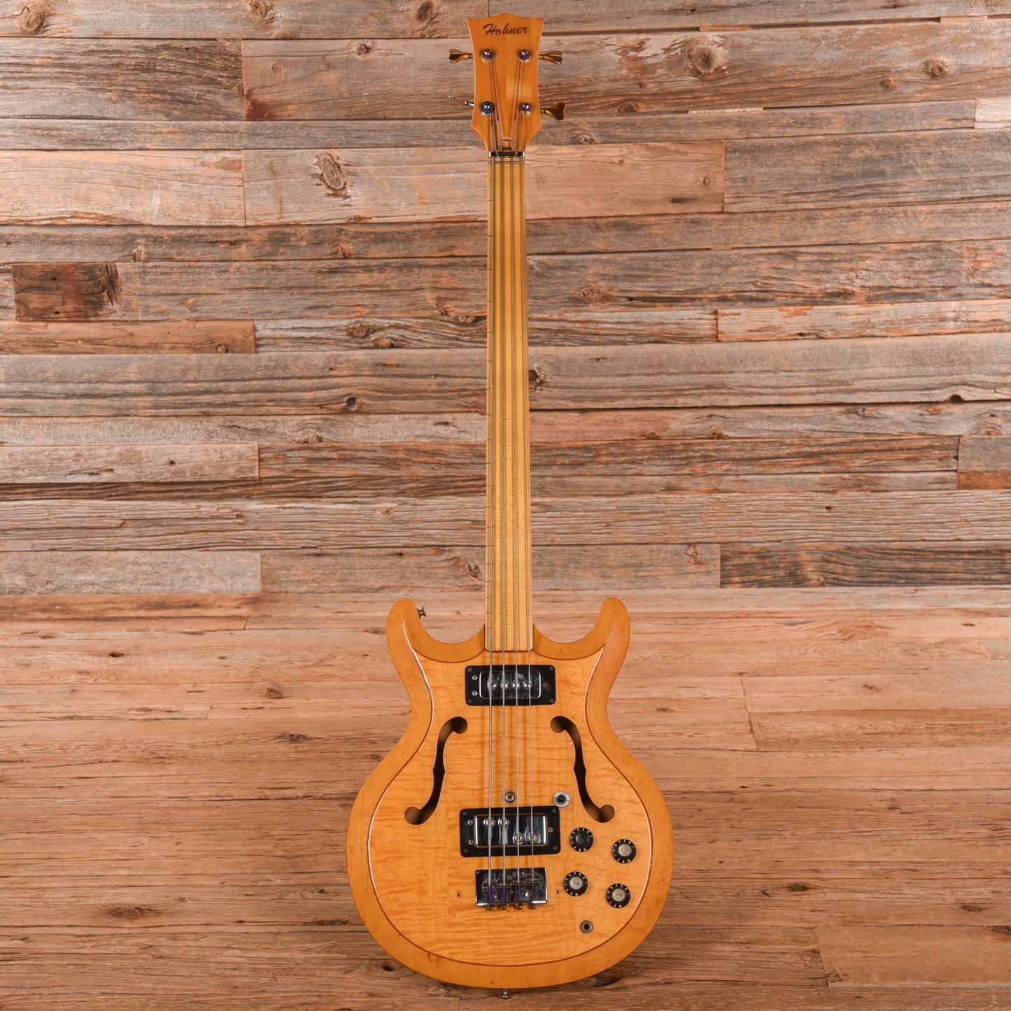 Hohner Bartell Black Widow Fretless natural 1971 Bass Guitars / 5-String or More