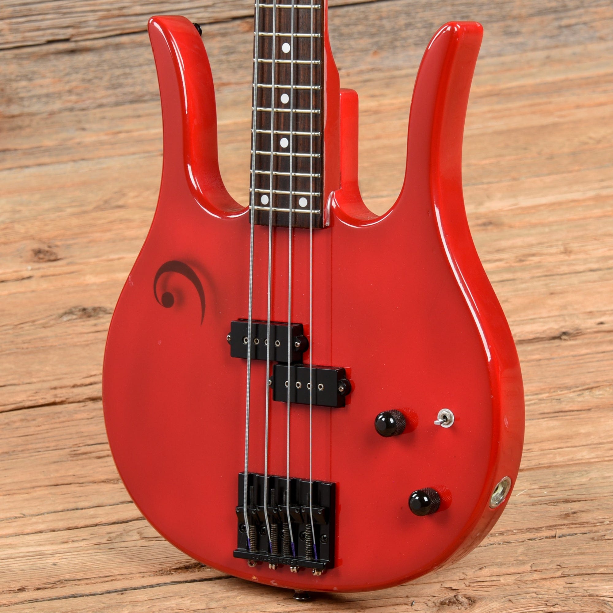 Hondo Long Horn Long Scale Bass Red Refin Chicago Music Exchange