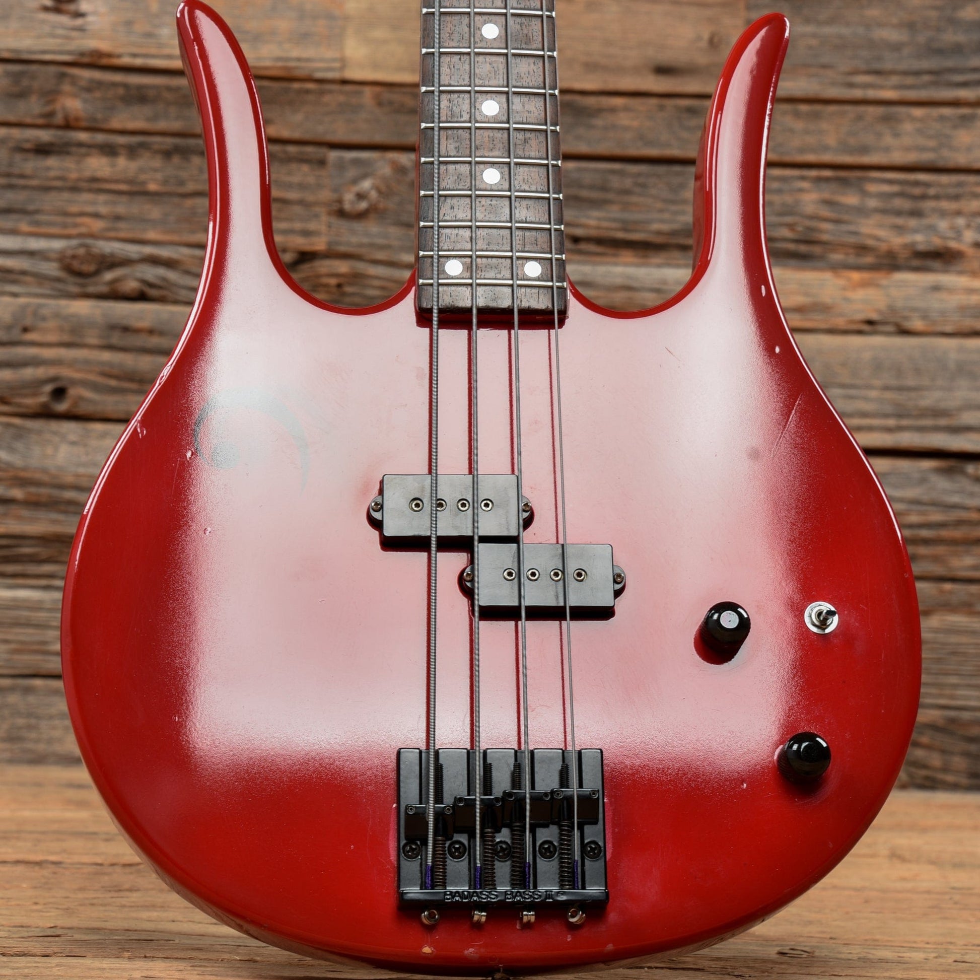 Hondo Long Horn Long Scale Bass Red Refin Bass Guitars / 4-String
