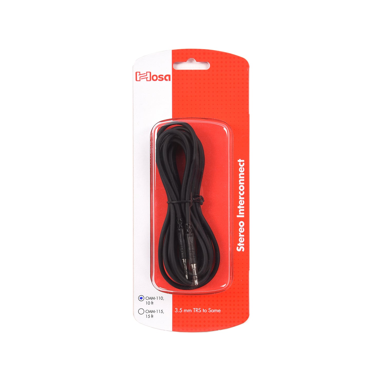 Hosa CMM-110 Stereo Interconnect 3.5 mm TRS Cable 10' Accessories / Cables