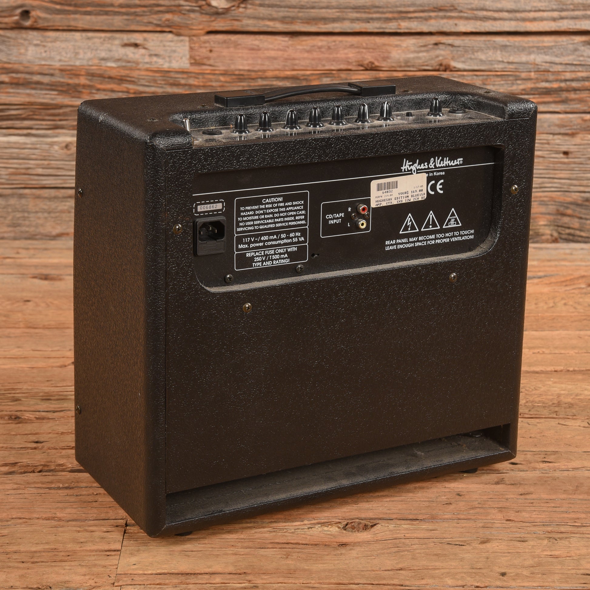 Hughes & Kettner Edition Blue 15R 2-Channel 15-Watt 1x8" Guitar Combo Amps / Guitar Amps / Guitar Cabinets