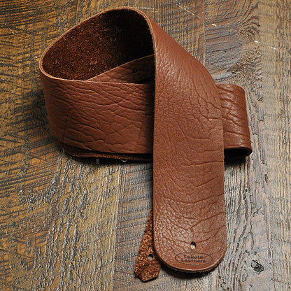 Lakota Leathers Guitar Strap 3" Tobacco