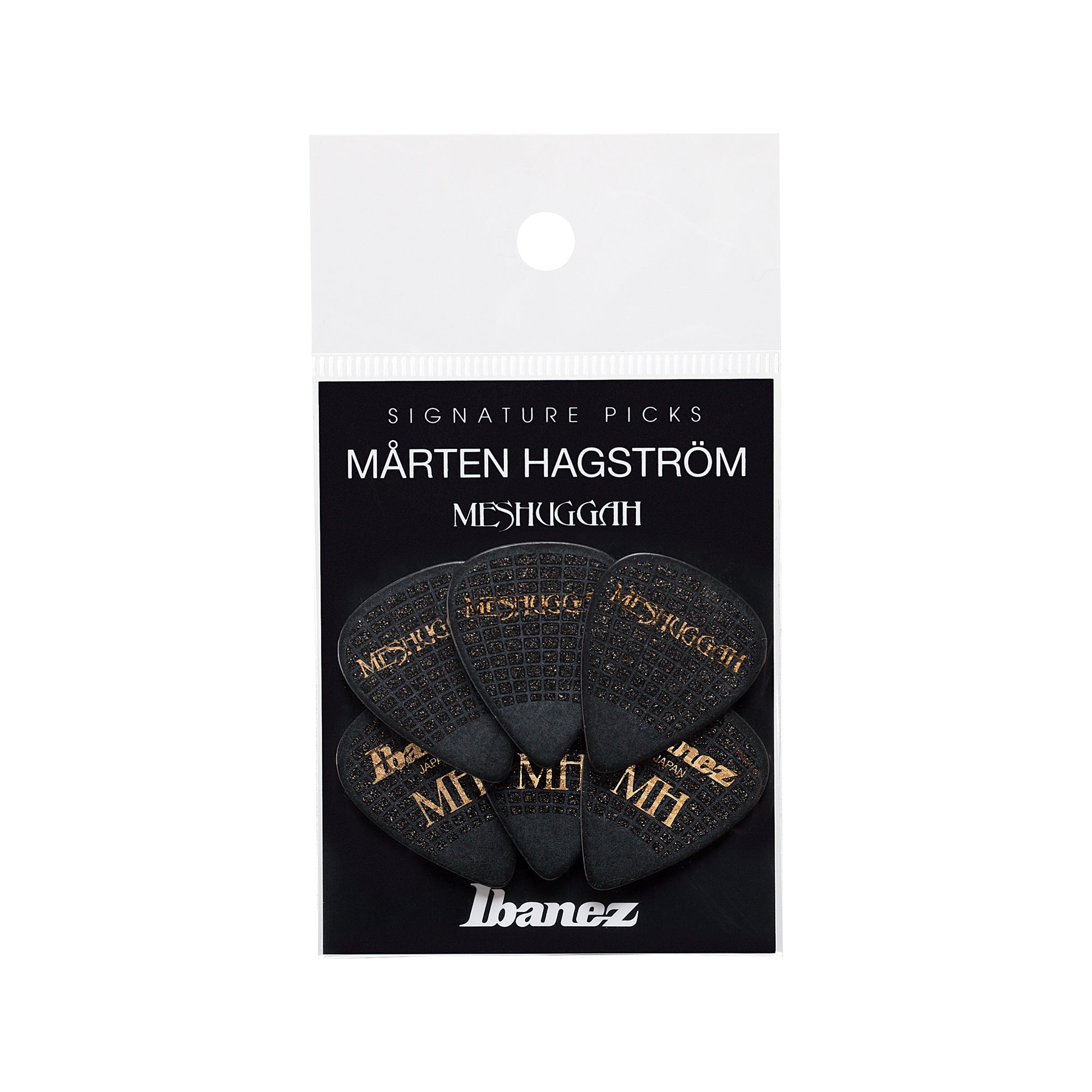 Ibanez P1000MH Sand Grip Polyacetal Guitar Pick Heavy 1.0mm Black 6-Pack Accessories / Picks