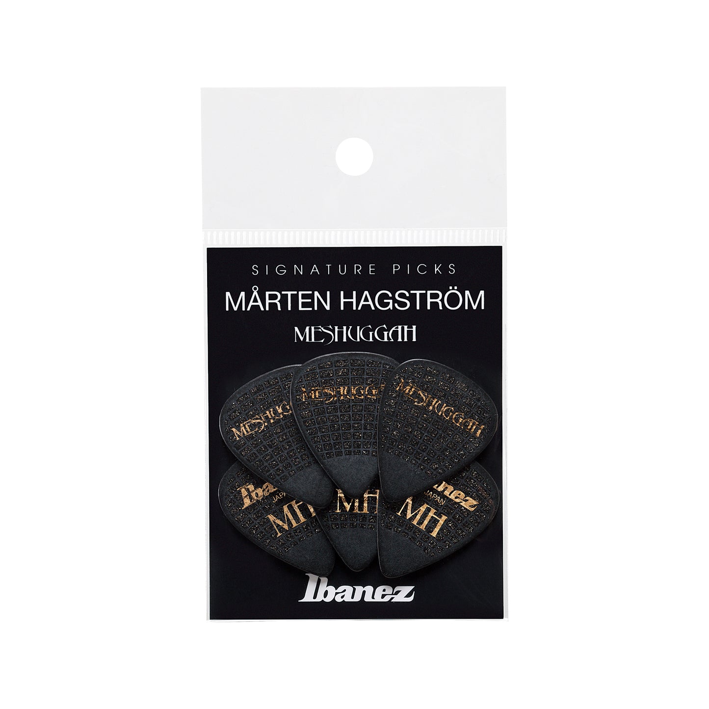 Ibanez P1000MH Sand Grip Polyacetal Guitar Pick Heavy 1.0mm Black 6-Pack Accessories / Picks