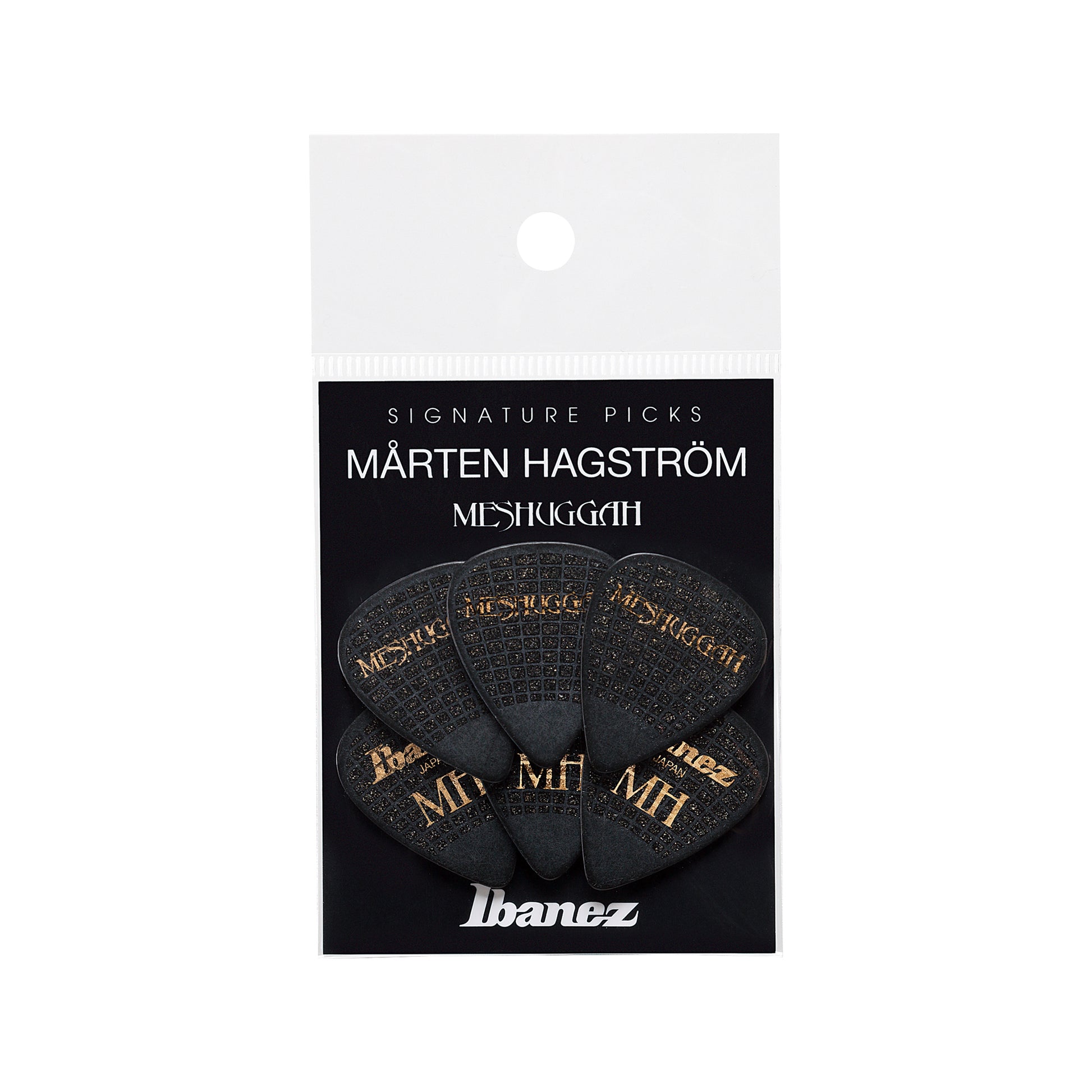 Ibanez P1000MH Sand Grip Polyacetal Guitar Pick Heavy 1.0mm Black 6-Pack Accessories / Picks