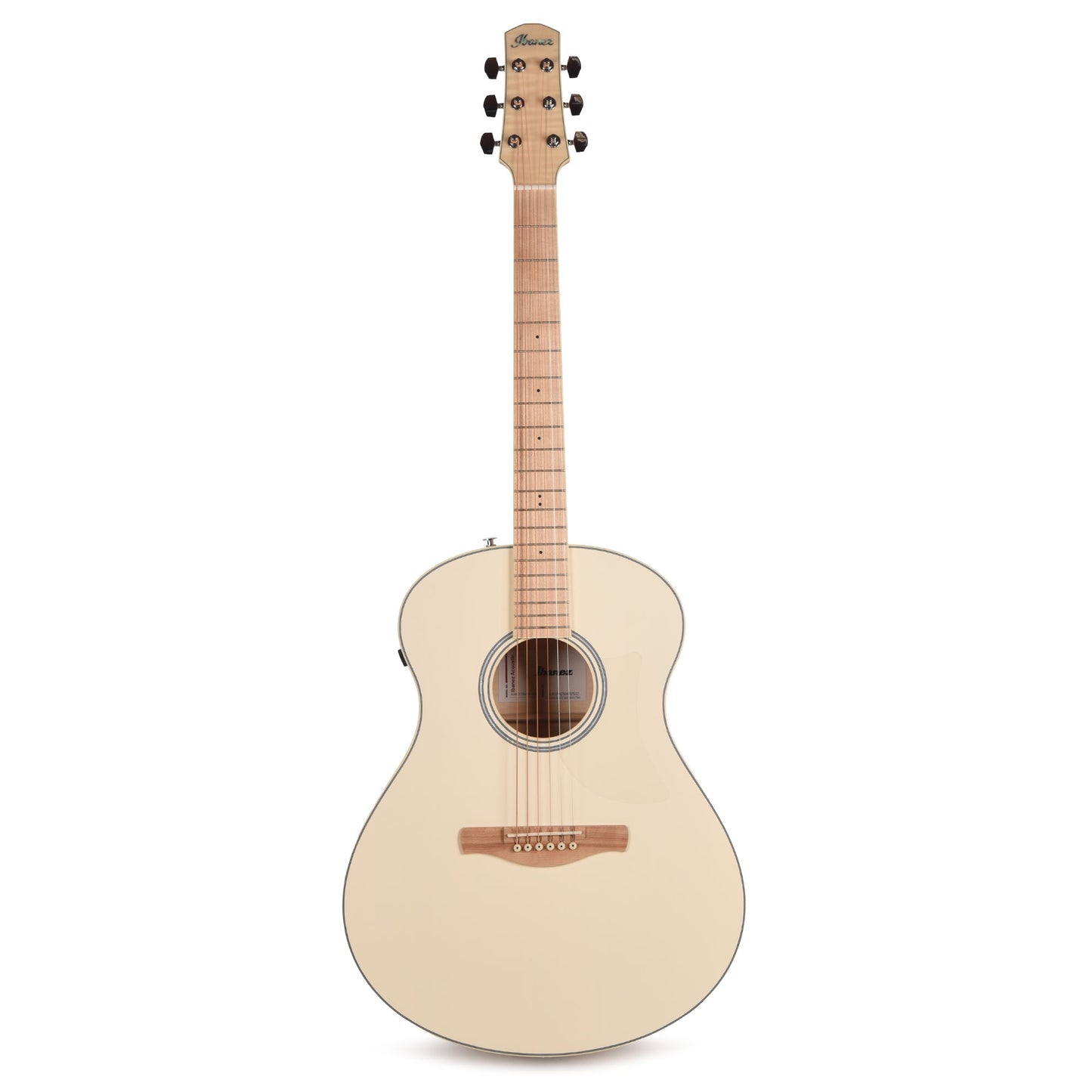 Ibanez AAM370M2EAIB Acoustic Electric Guitar Transparent Antique White Ice Blue Open Pore Acoustic Guitars / Built-in Electronics