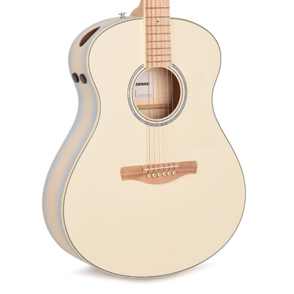 Ibanez AAM370M2EAIB Acoustic Electric Guitar Transparent Antique White Ice Blue Open Pore Acoustic Guitars / Built-in Electronics