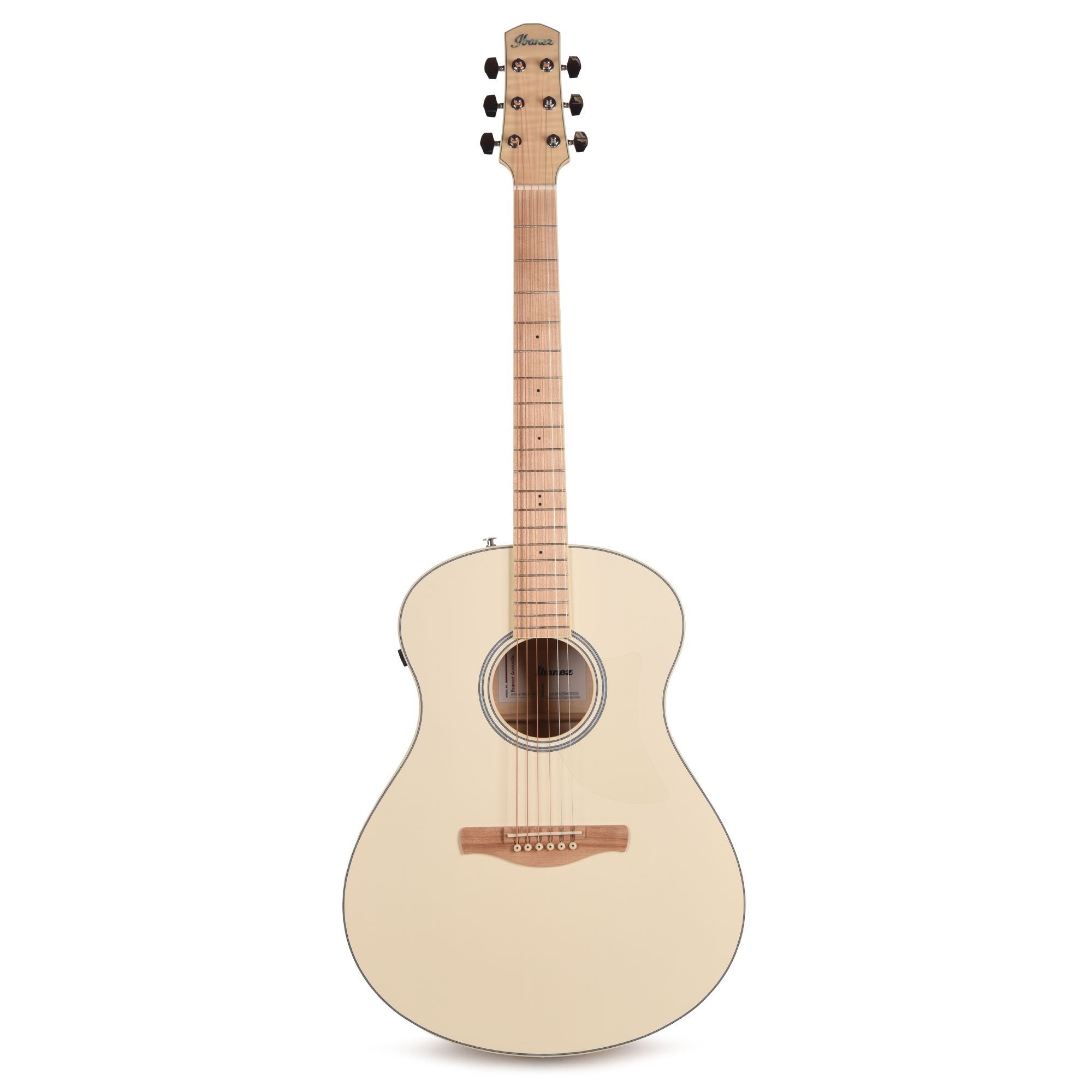 Ibanez AAM370M2EAIB Acoustic Electric Guitar Transparent Antique White Ice Blue Open Pore Acoustic Guitars / Built-in Electronics