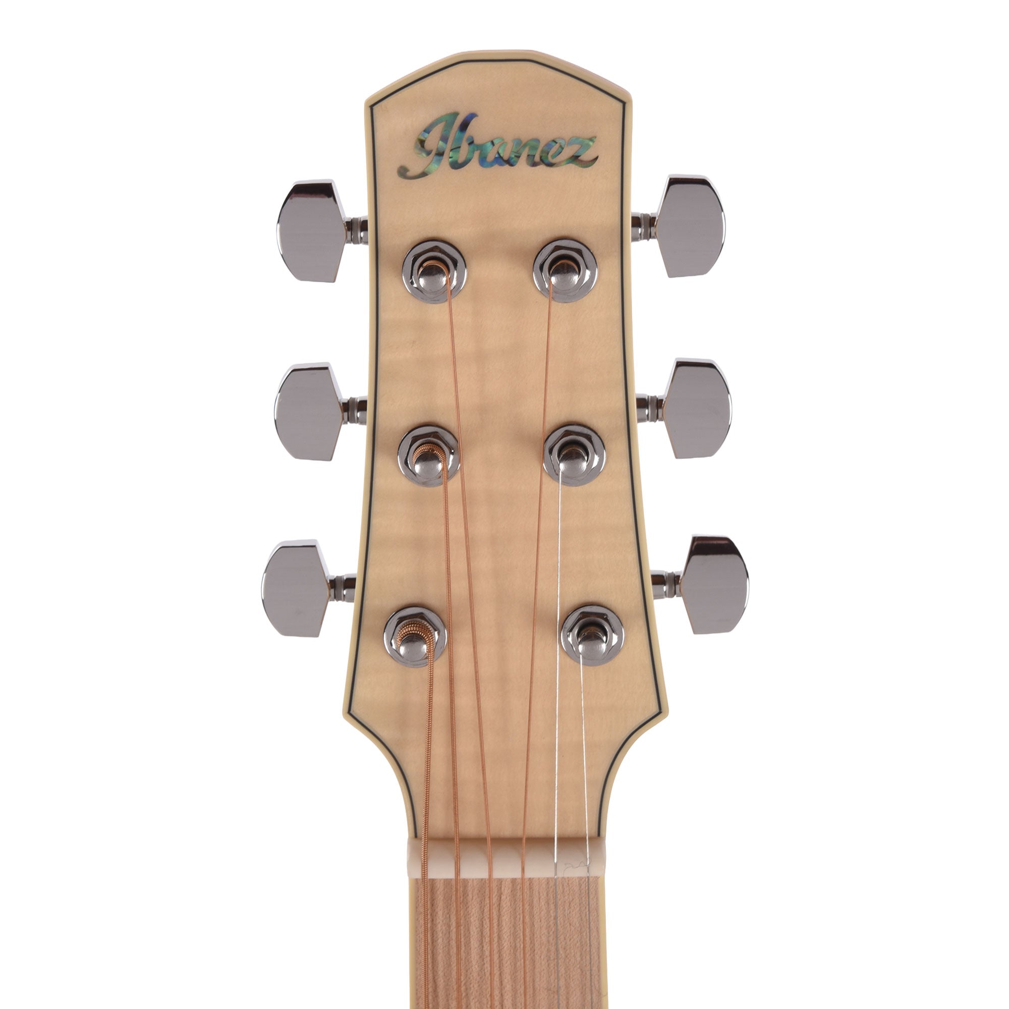 Ibanez AAM370M2EAIB Acoustic Electric Guitar Transparent Antique White Ice Blue Open Pore Acoustic Guitars / Built-in Electronics