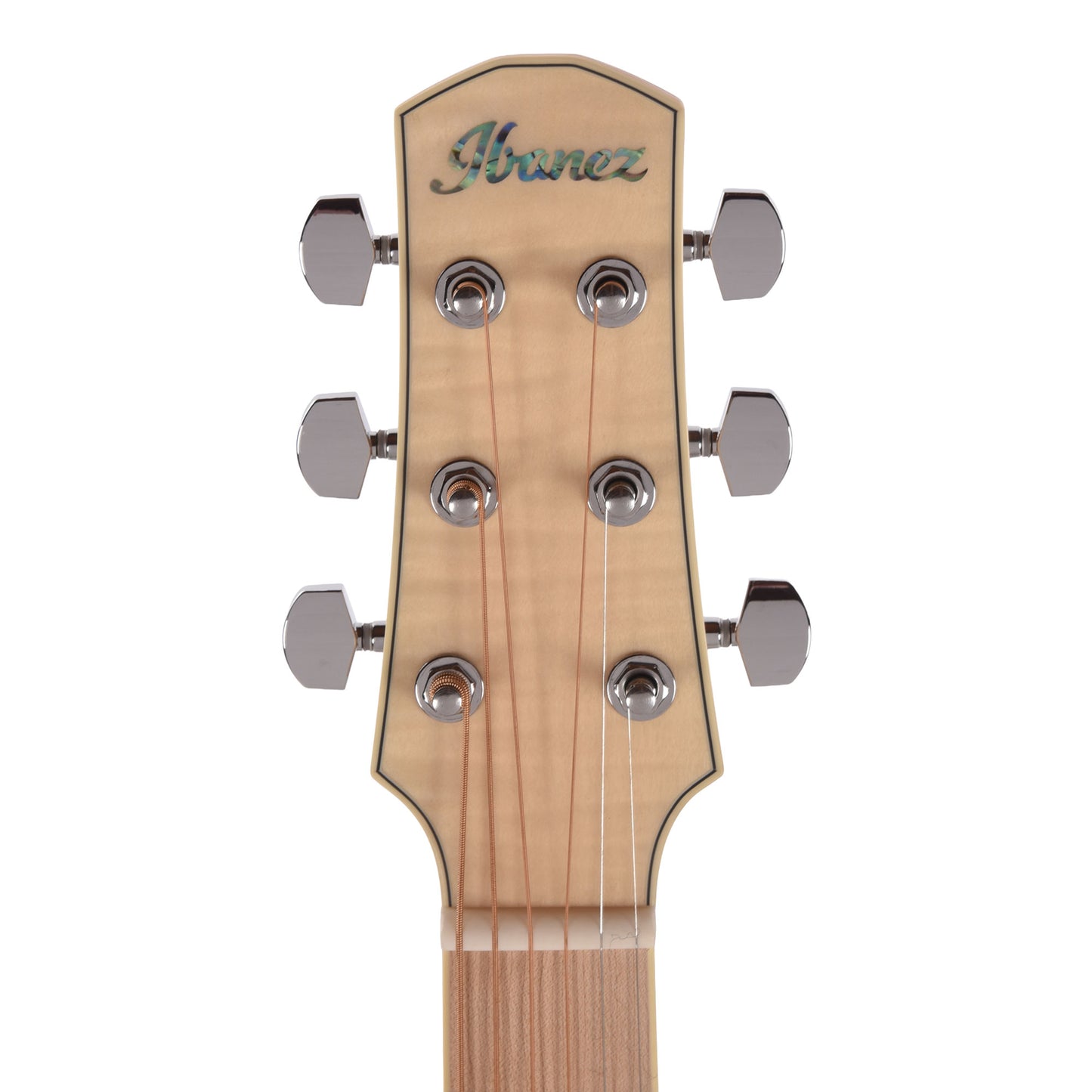Ibanez AAM370M2EAIB Acoustic Electric Guitar Transparent Antique White Ice Blue Open Pore Acoustic Guitars / Built-in Electronics