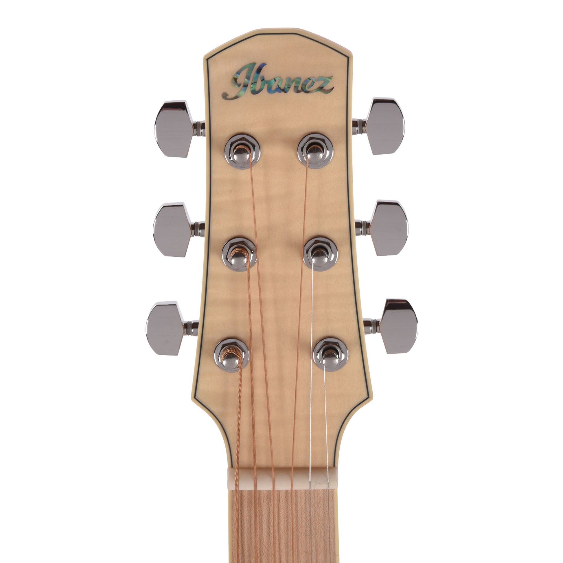 Ibanez AAM370M2EAIB Acoustic Electric Guitar Transparent Antique White Ice Blue Open Pore Acoustic Guitars / Built-in Electronics