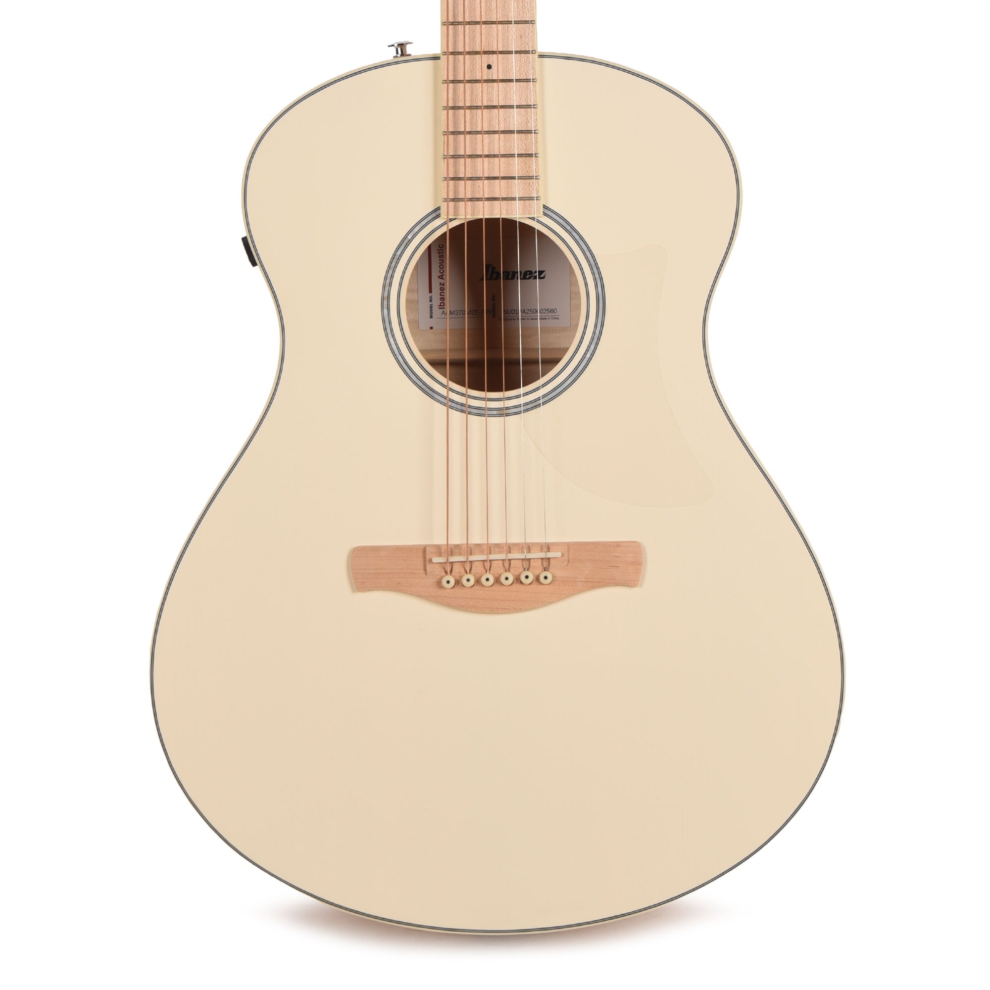 Ibanez AAM370M2EAPF Acoustic Electric Guitar Transparent Antique White Peach Fuzz Open Pore Acoustic Guitars / Built-in Electronics