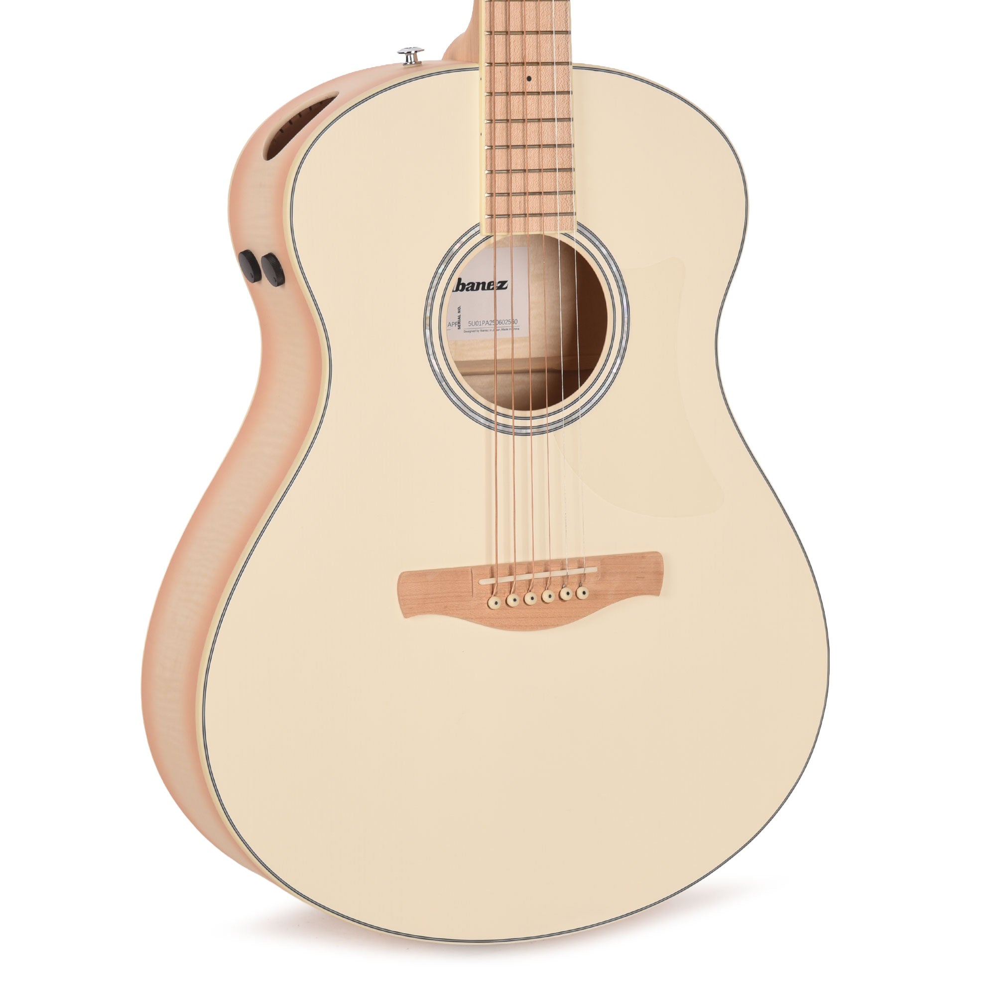 Ibanez AAM370M2EAPF Acoustic Electric Guitar Transparent Antique White Peach Fuzz Open Pore Acoustic Guitars / Built-in Electronics
