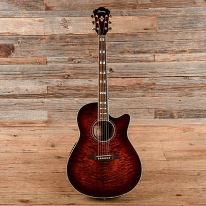 Ibanez AEF37E Acoustic Electric Red Burst Acoustic Guitars / Built-in Electronics