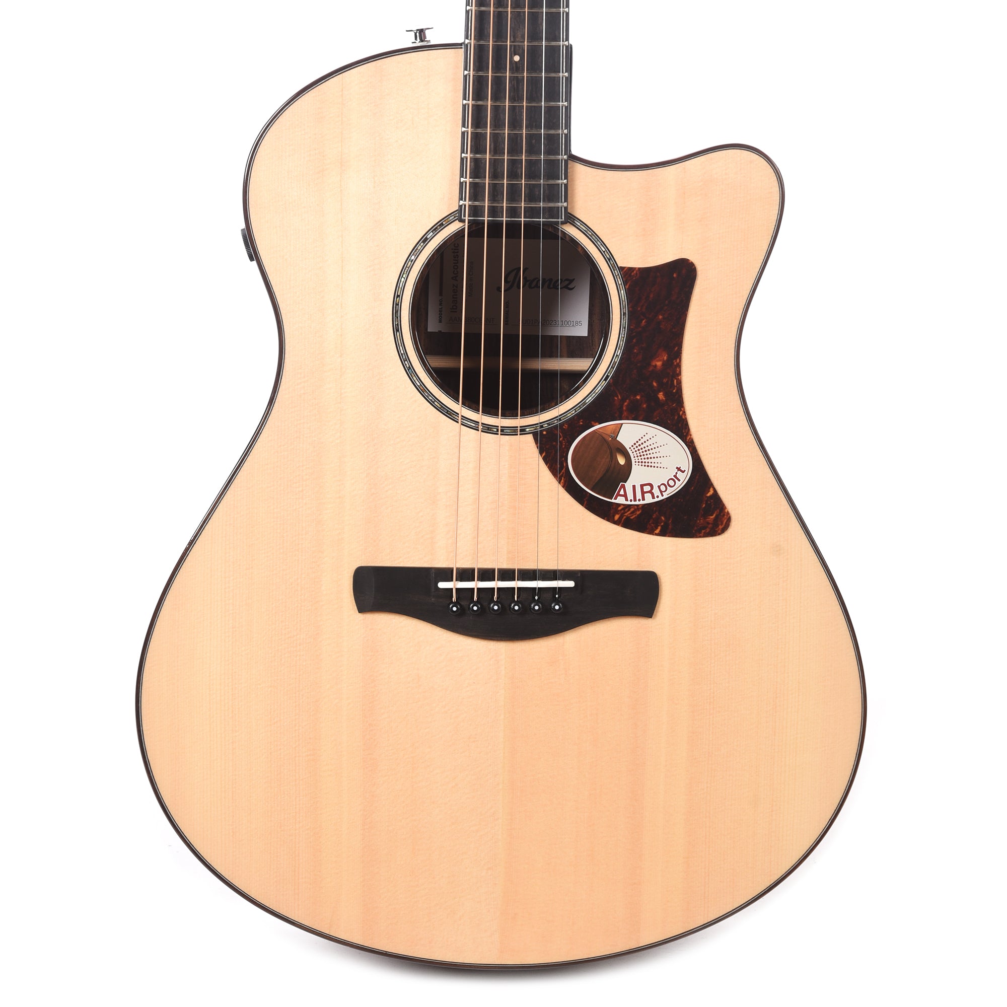 Ibanez AAM380CENT Acoustic-Electric Guitar Natural High Gloss Acoustic Guitars / Classical