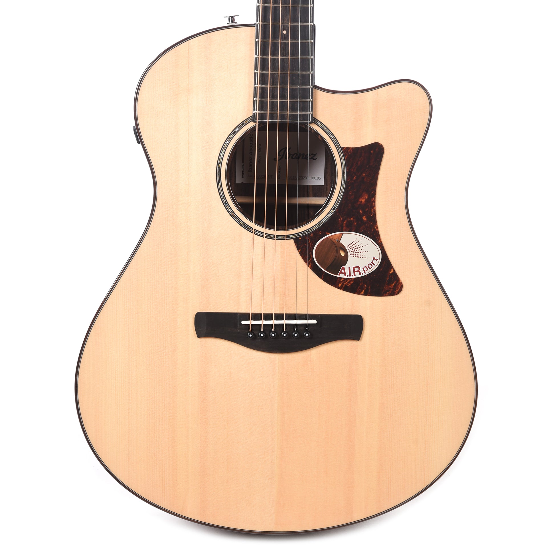 Ibanez AAM380CENT Acoustic-Electric Guitar Natural High Gloss Acoustic Guitars / Classical