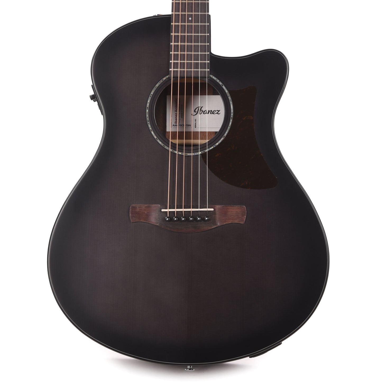 Ibanez AAM70CETBN Acoustic-Electric Guitar Transparent Charcoal Burst Acoustic Guitars / Classical