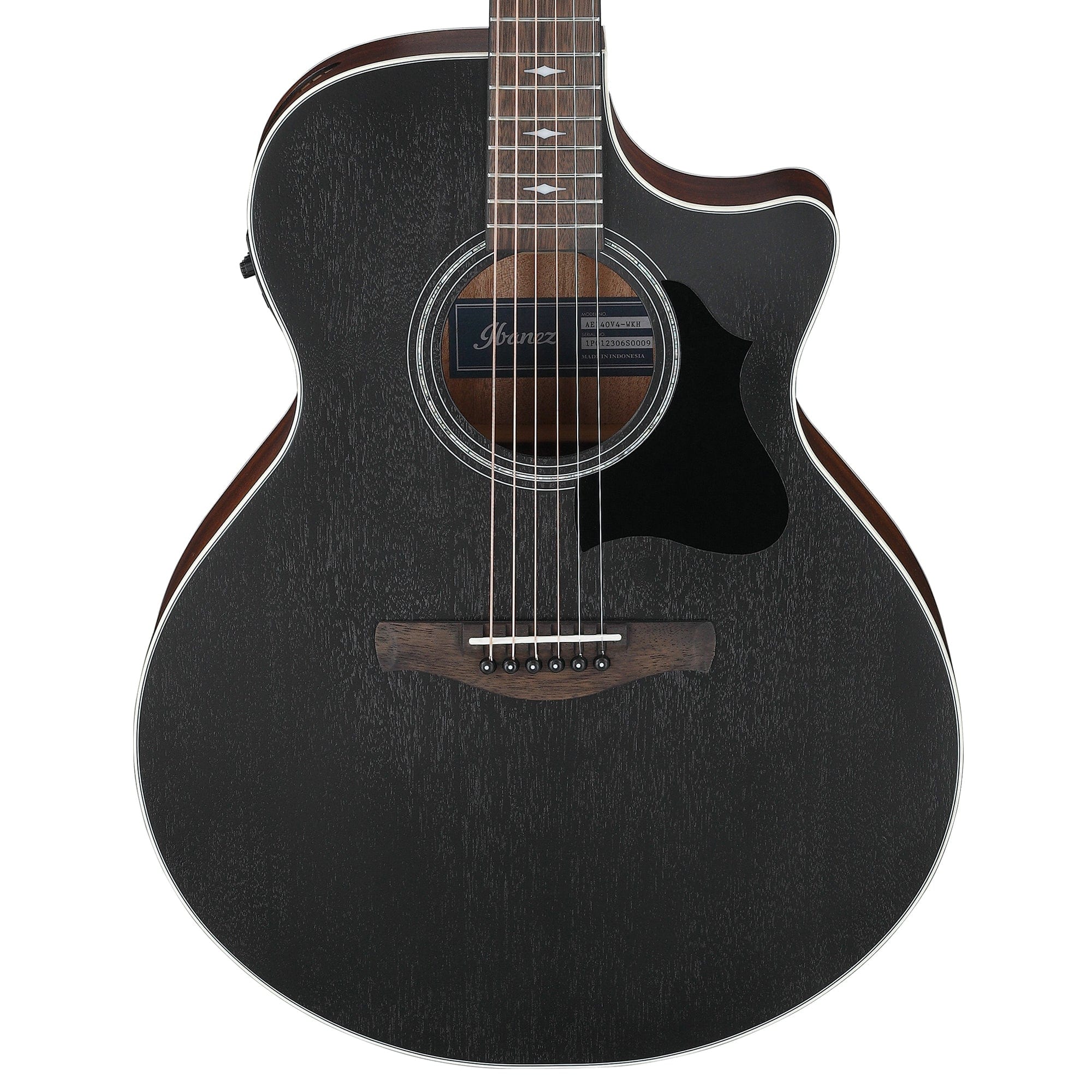 Ibanez AE140WKH Acoustic-Electric Guitar Weathered Black Open Pore ...