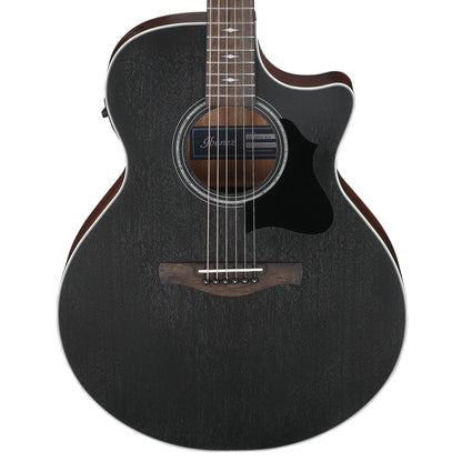 Ibanez AE140WKH Acoustic-Electric Guitar Weathered Black Open Pore Acoustic Guitars / Classical