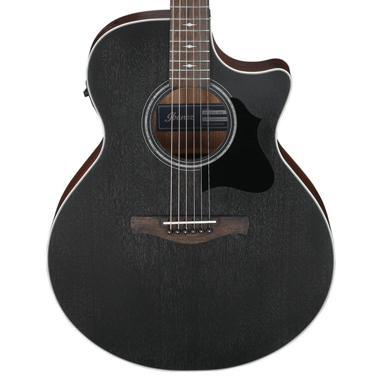 Ibanez AE140WKH Acoustic-Electric Guitar Weathered Black Open Pore Acoustic Guitars / Classical