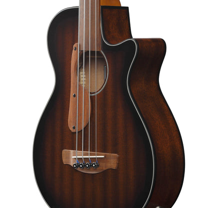 Ibanez AEGB24FEMHS Fretless Acoustic-Electric Bass Mahogany Sunburst High Gloss Acoustic Guitars / Classical