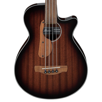Ibanez AEGB24FEMHS Fretless Acoustic-Electric Bass Mahogany Sunburst High Gloss Acoustic Guitars / Classical