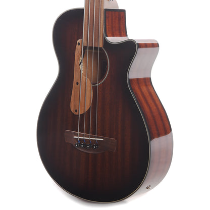 Ibanez AEGB24FEMHS Fretless Acoustic-Electric Bass Mahogany Sunburst High Gloss Acoustic Guitars / Classical