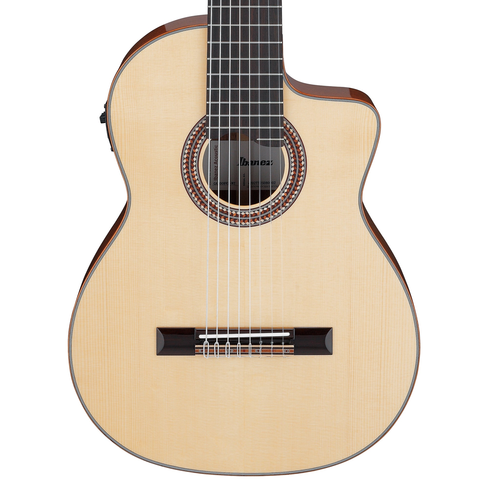 Ibanez GA3008CENT 8-String Classical Cutaway Acoustic-Electric Guitar w/ Hardshell Case Natural High Gloss Acoustic Guitars / Classical