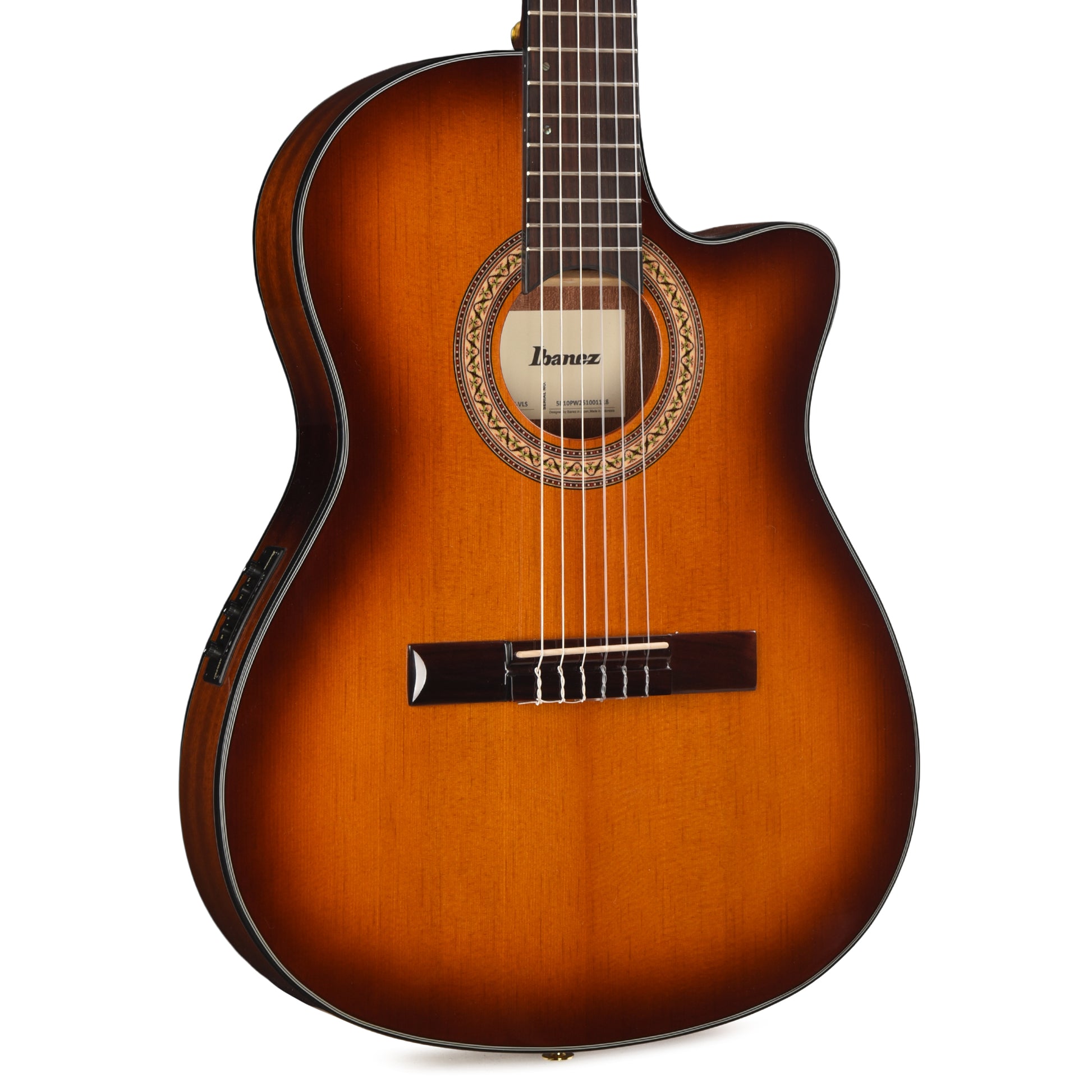 Ibanez GA35TCEVLS Thinline Cutaway Classical Acoustic-Electric Violin Sunburst High Gloss Acoustic Guitars / Classical