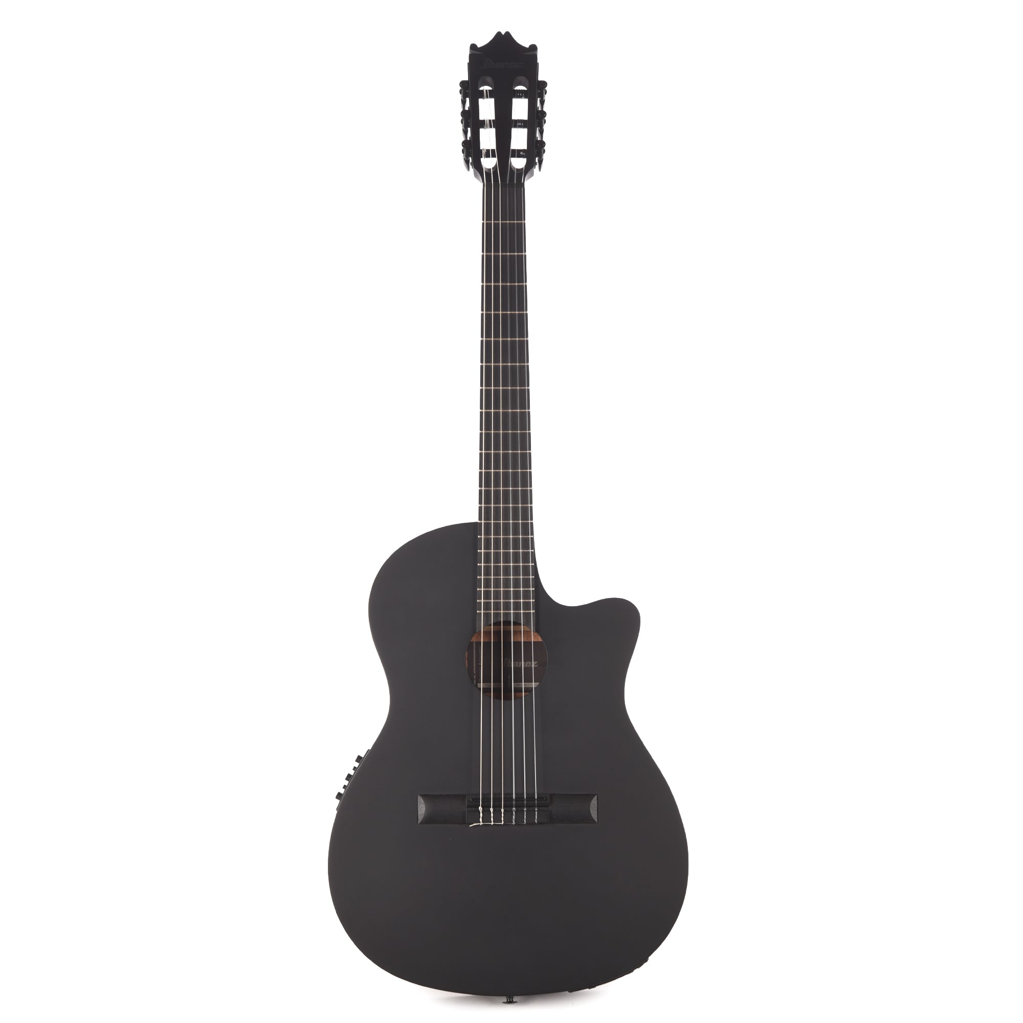 Ibanez GA621BOT Thinline Cutaway Classical Acoustic-Electric Guitar Black Out Acoustic Guitars / Classical