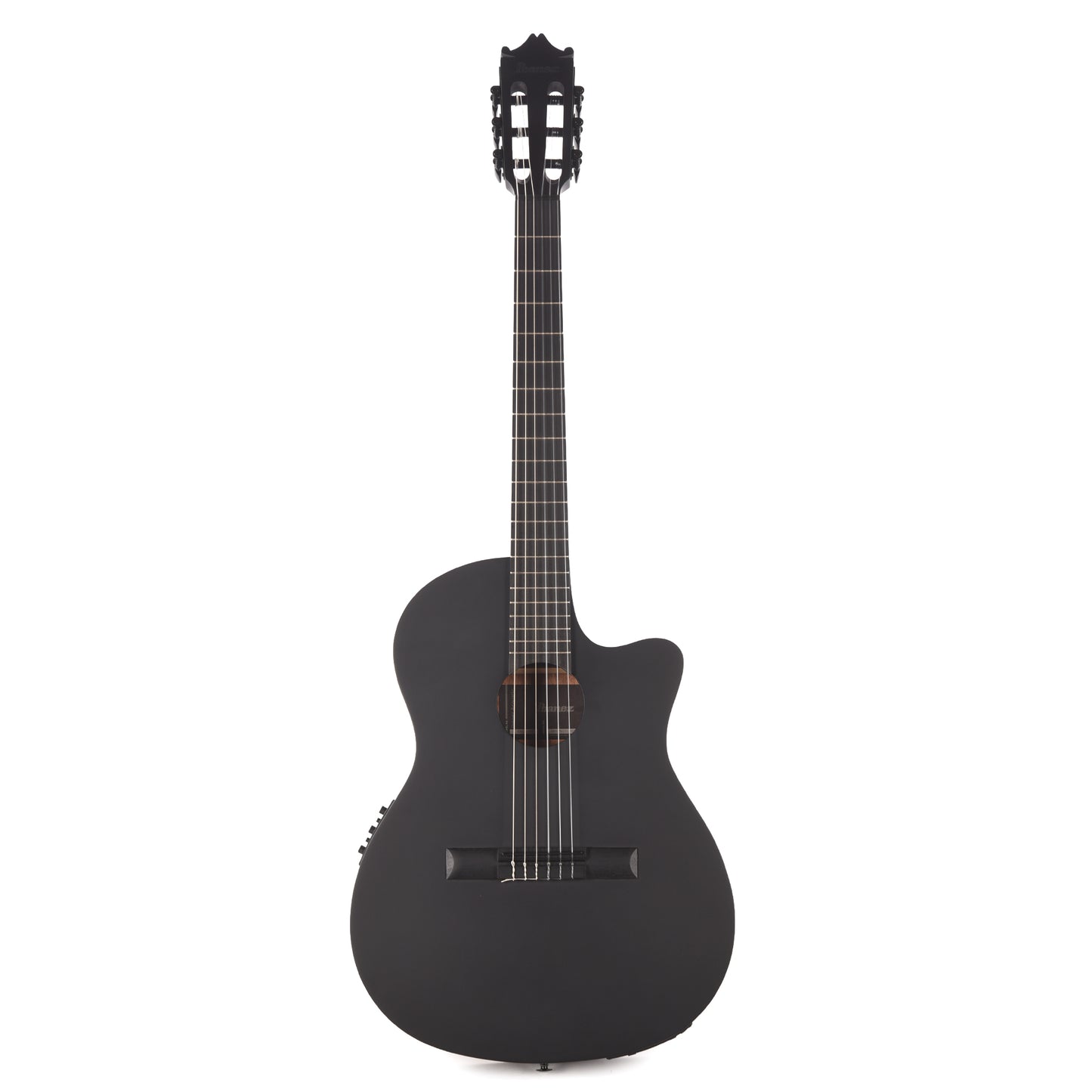 Ibanez GA621BOT Thinline Cutaway Classical Acoustic-Electric Guitar Black Out Acoustic Guitars / Classical