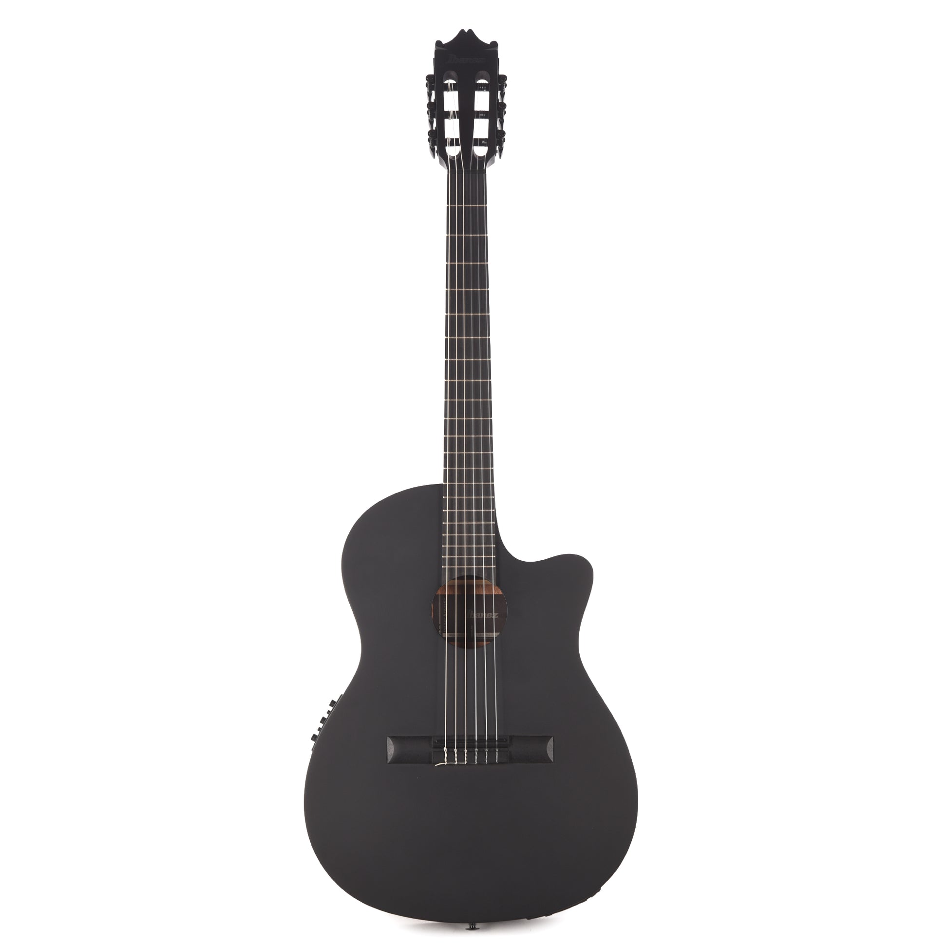 Ibanez GA621BOT Thinline Cutaway Classical Acoustic-Electric Guitar Black Out Acoustic Guitars / Classical