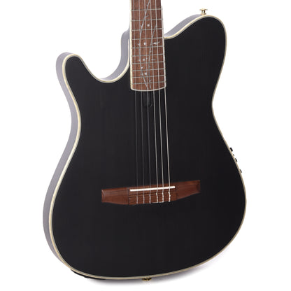Ibanez TOD10LNTKF Tim Henson Signature Acoustic Electric Guitar Transparent Black Flat Left Handed Acoustic Guitars / Classical