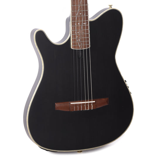 Ibanez TOD10LNTKF Tim Henson Signature Acoustic Electric Guitar Transparent Black Flat Left Handed Acoustic Guitars / Classical