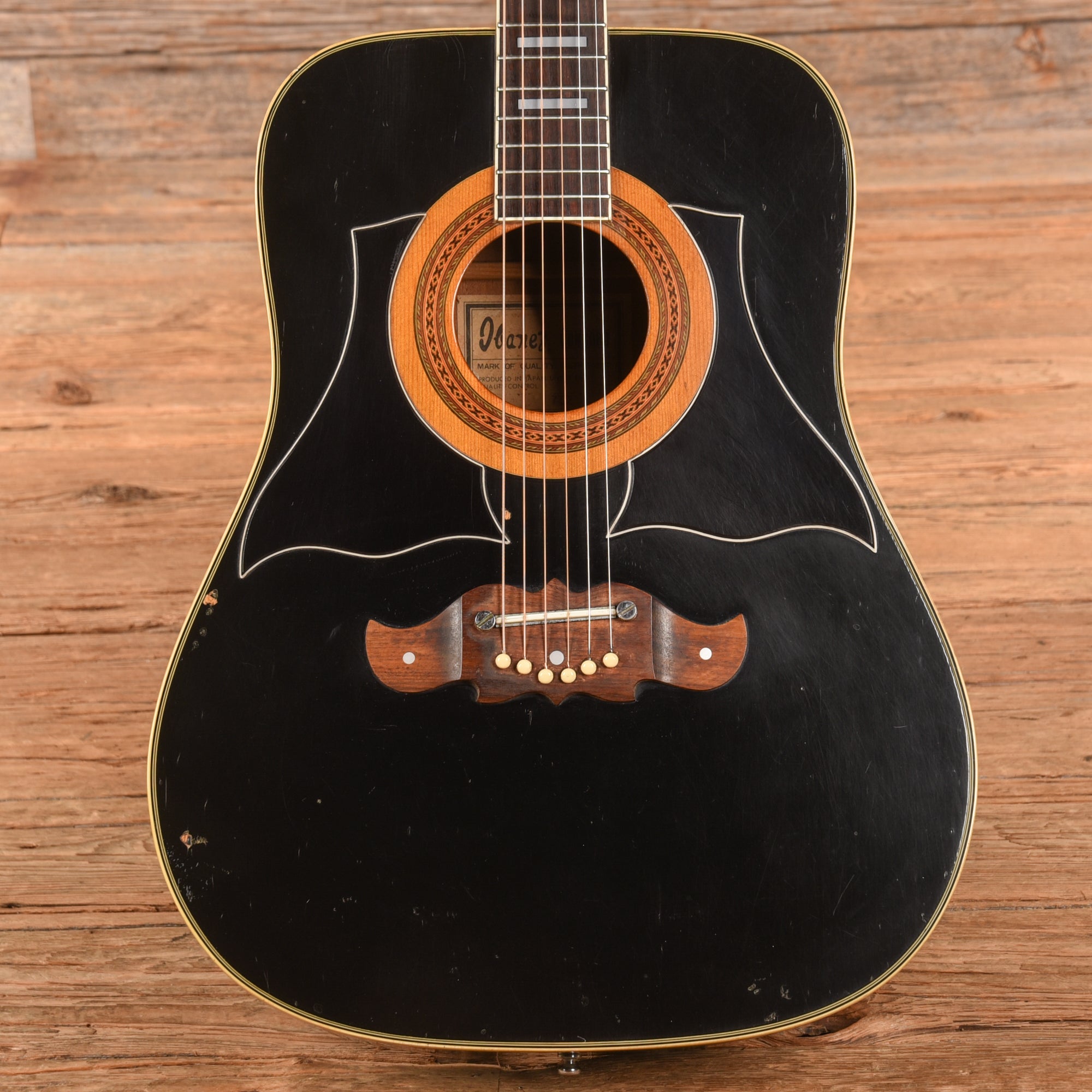 Ibanez Concord 752 Black 1976 Acoustic Guitars / Dreadnought