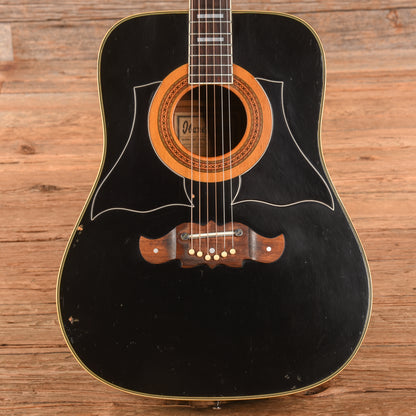 Ibanez Concord 752 Black 1976 Acoustic Guitars / Dreadnought