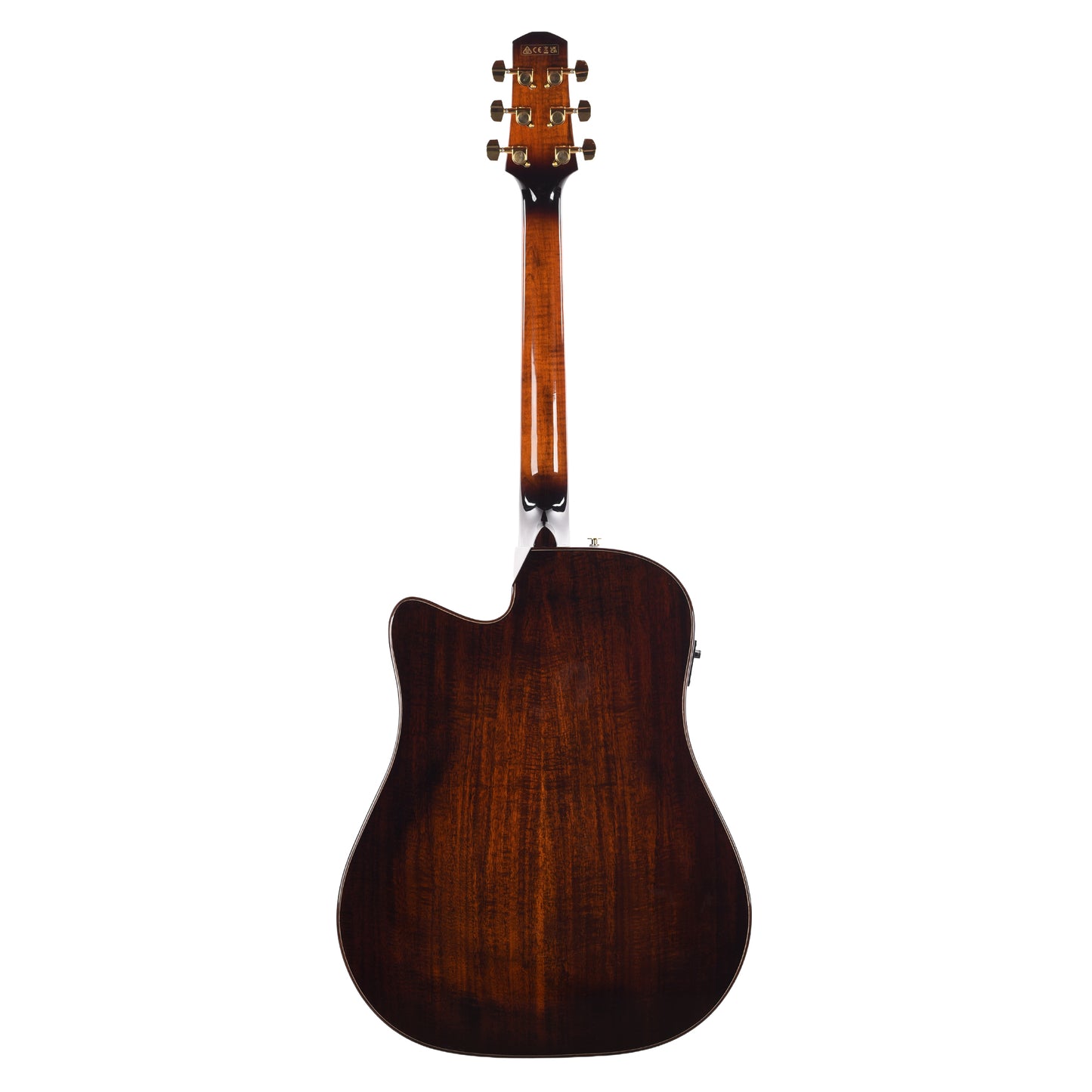 Ibanez AAD361CETKR Grand Dreadnought Cutaway Acoustic-Electric Guitar Transparent Black High Gloss Acoustic Guitars