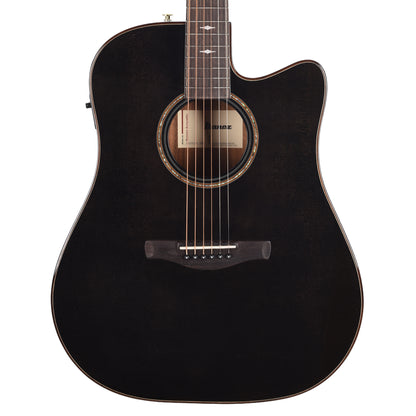 Ibanez AAD361CETKR Grand Dreadnought Cutaway Acoustic-Electric Guitar Transparent Black High Gloss Acoustic Guitars