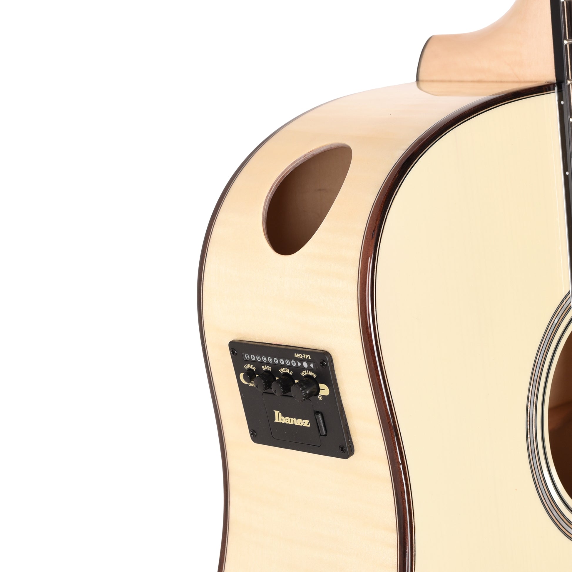 Ibanez AAD371EATW Grand Dreadnought Acoustic-Electric Guitar Antique White High Gloss Acoustic Guitars