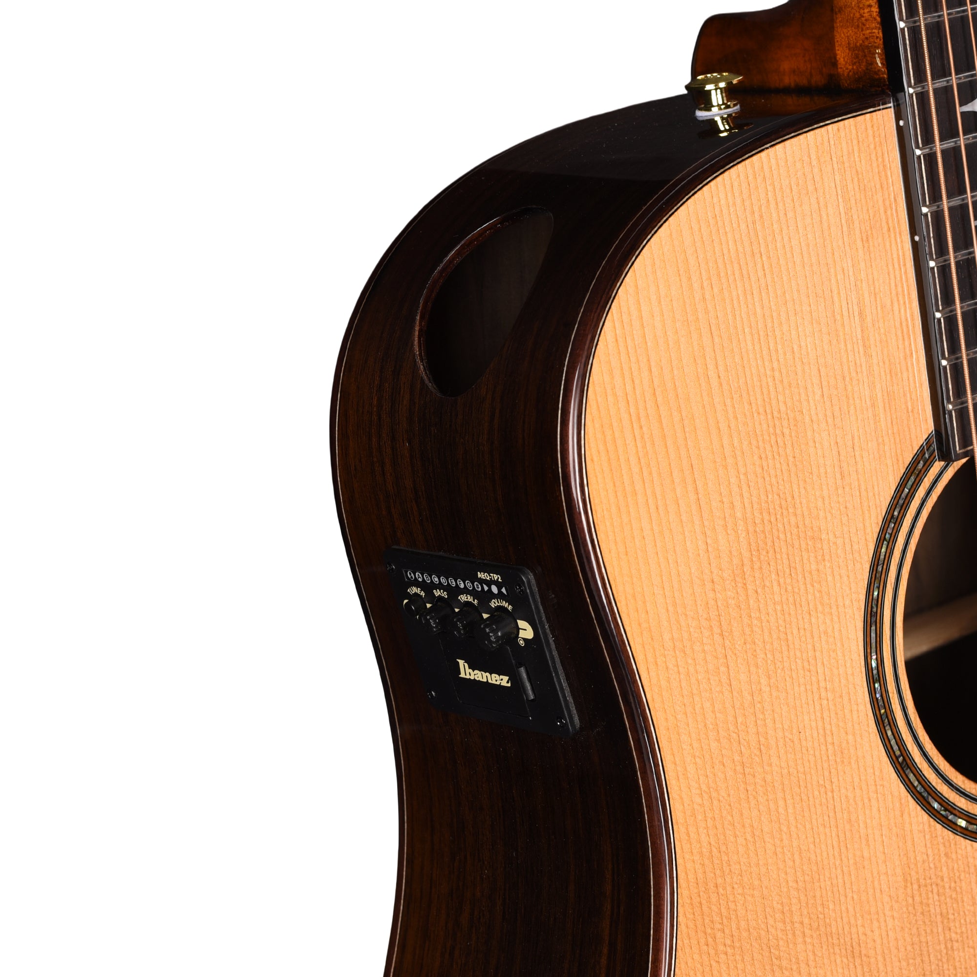 Ibanez AAD381CENT Grand Dreadnought Cutaway Acoustic-Electric Guitar Natural High Gloss Acoustic Guitars