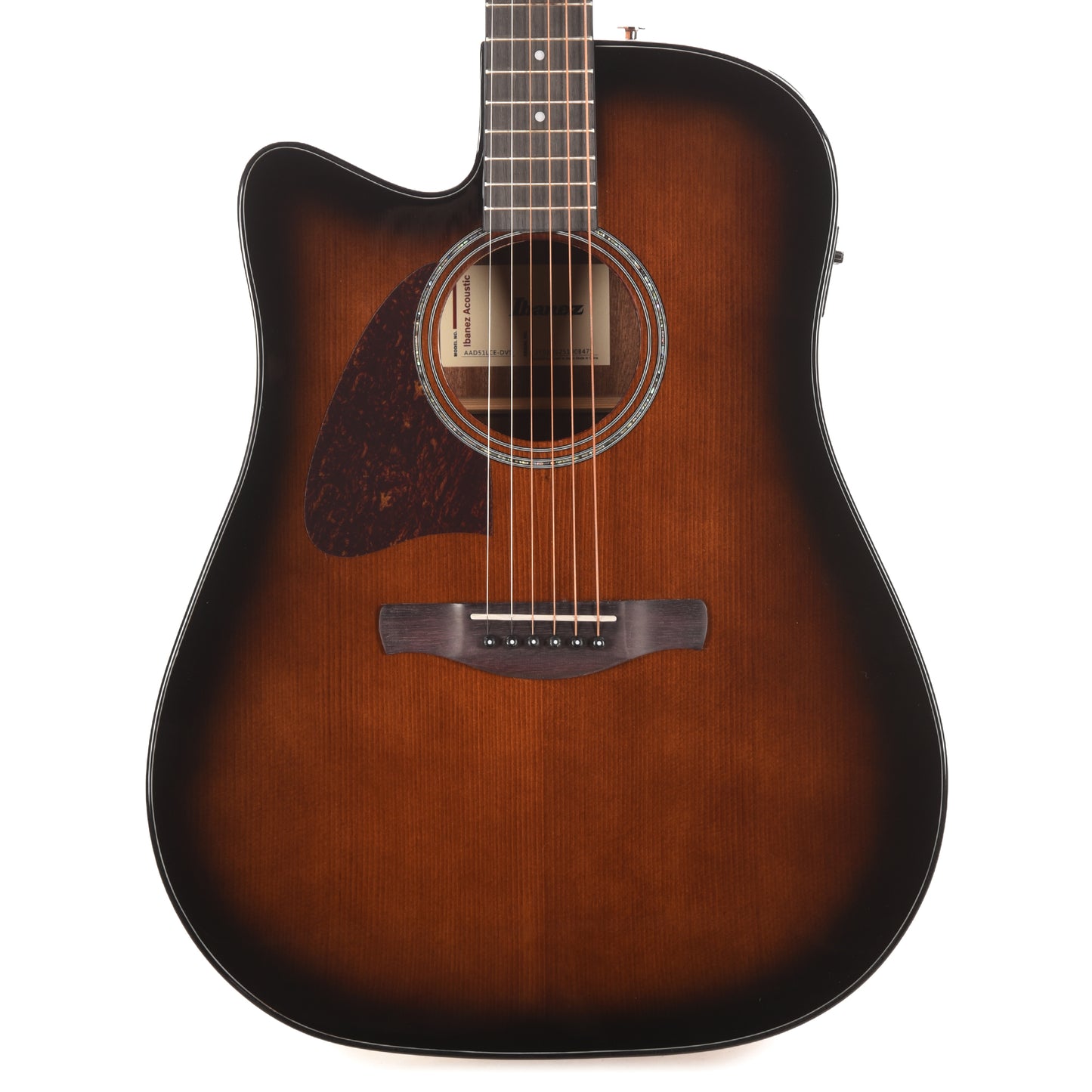 Ibanez AAD51LCEDVS Grand Dreadnought Acoustic-Electric Guitar Dark Violin Sunburst High Gloss Left-Handed Acoustic Guitars
