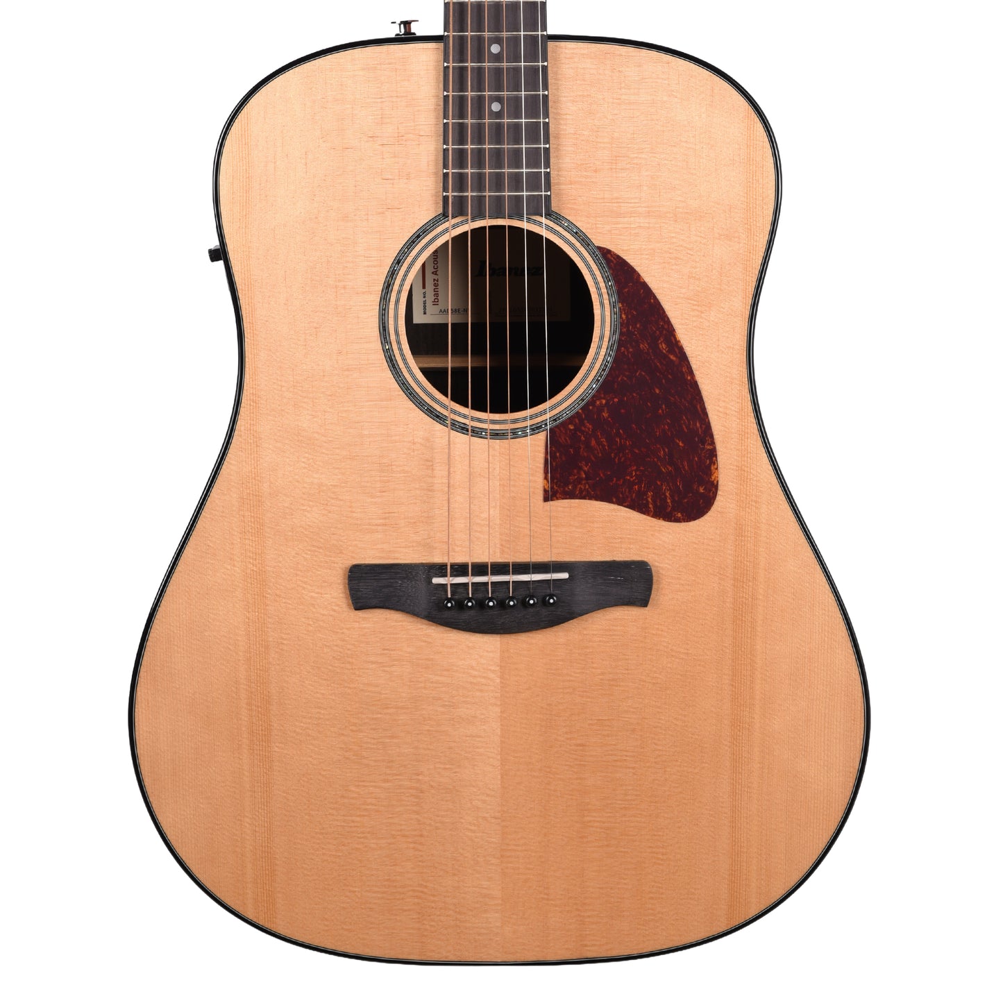 Ibanez AAD58ENT Grand Dreadnought Acoustic-Electric Guitar Natural High Gloss Acoustic Guitars