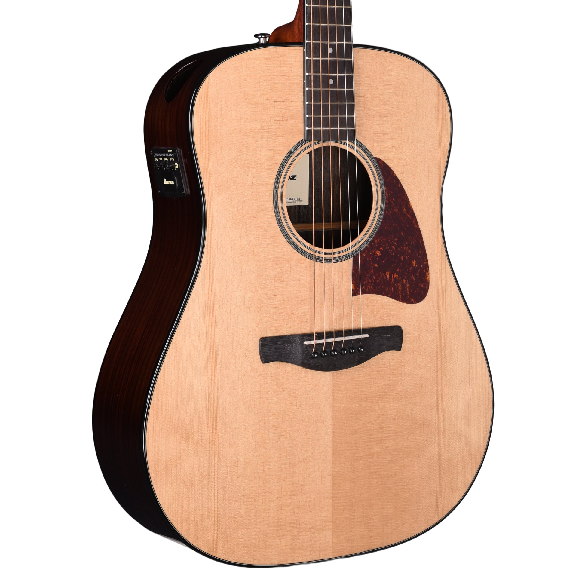 Ibanez AAD58ENT Grand Dreadnought Acoustic-Electric Guitar Natural High Gloss Acoustic Guitars