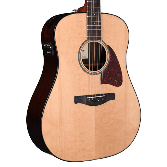 Ibanez AAD58ENT Grand Dreadnought Acoustic-Electric Guitar Natural High Gloss Acoustic Guitars