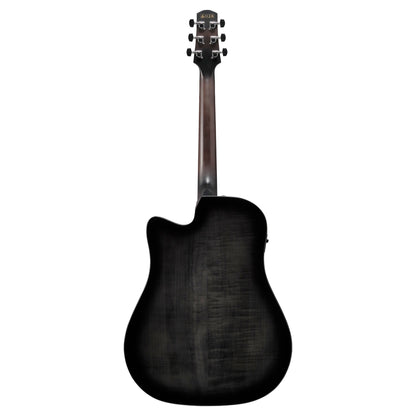 Ibanez AAD77CETKS Grand Dreadnought Acoustic-Electric Guitar Transparent Black Sunburst High Gloss Acoustic Guitars