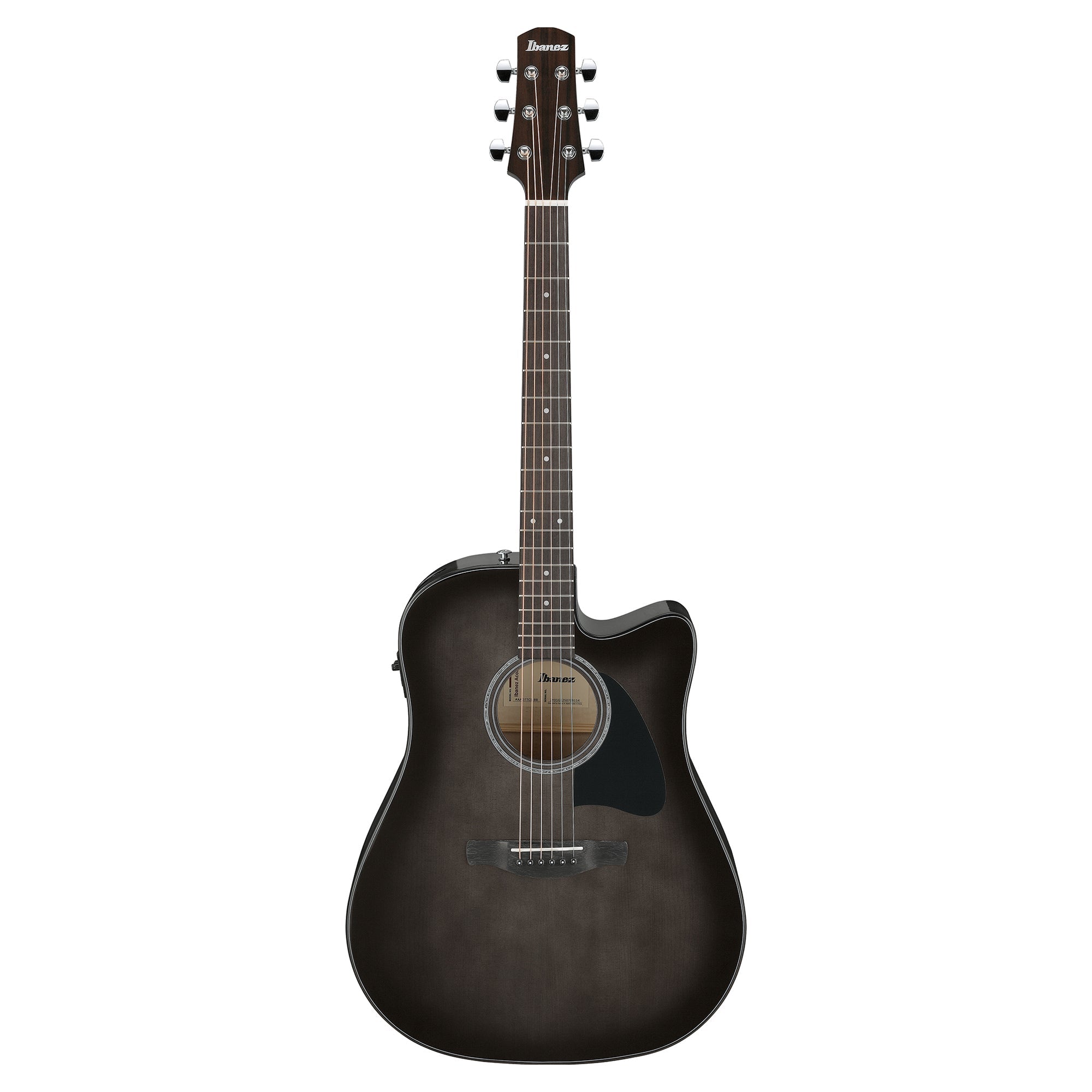 Ibanez AAD77CETKS Grand Dreadnought Acoustic-Electric Guitar Transparent Black Sunburst High Gloss Acoustic Guitars
