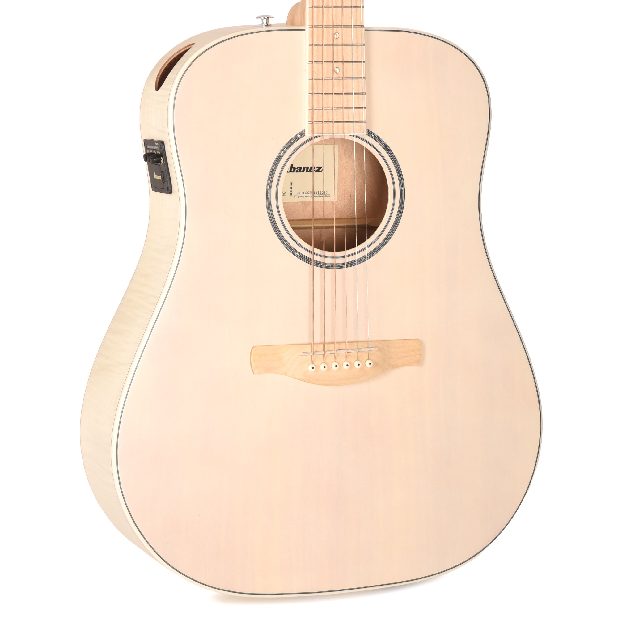 Ibanez AAD77M1EOAW Grand Dreadnought Acoustic-Electric Guitar Open Pore Antique White Acoustic Guitars