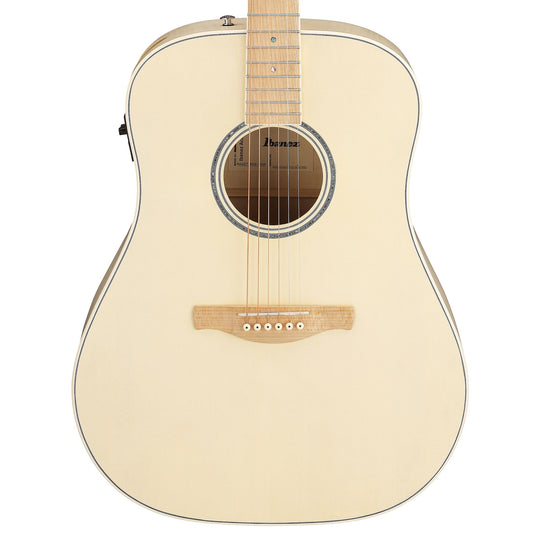 Ibanez AAD77M1EOAW Grand Dreadnought Acoustic-Electric Guitar Open Pore Antique White Acoustic Guitars